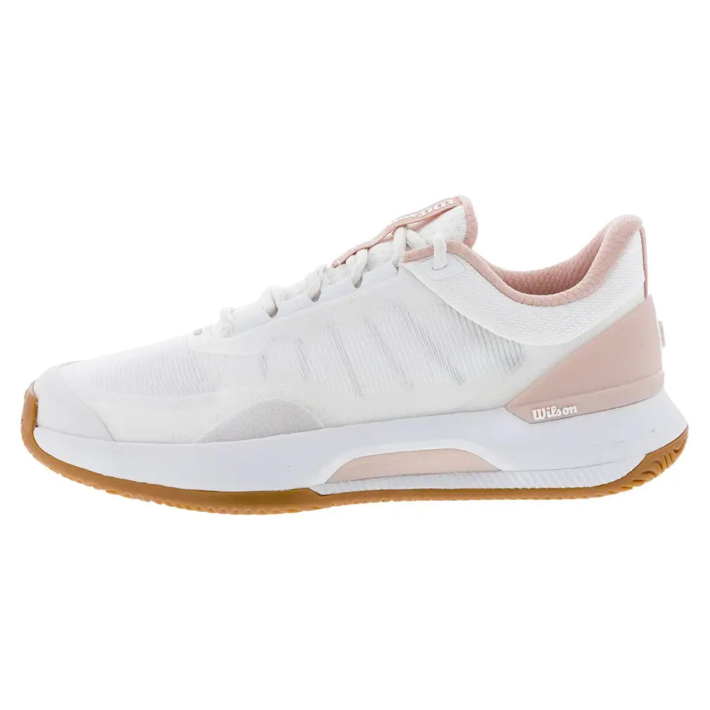 Womens Intrigue Tour Clay Tennis Shoes White and Cameo Rose