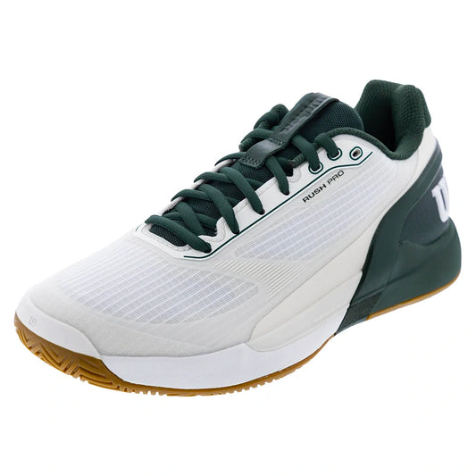 Men's Rush Pro 5 Tennis Shoes White and Sycamore