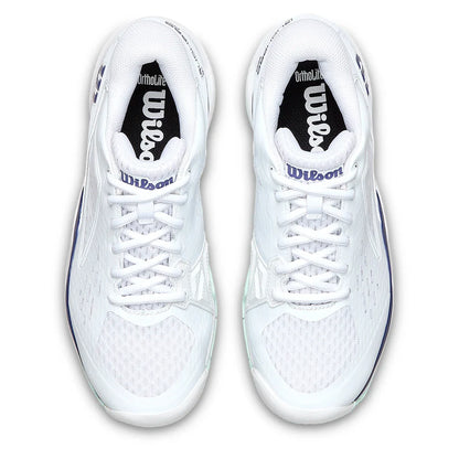 Juniors' Rush Pro Ace Tennis Shoes White and Bay