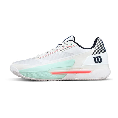 Men's Rush Tour 5 Clay Tennis Shoes White and Bay