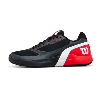 Men's Rush Pro 5 Tennis Shoes Black and Infrared