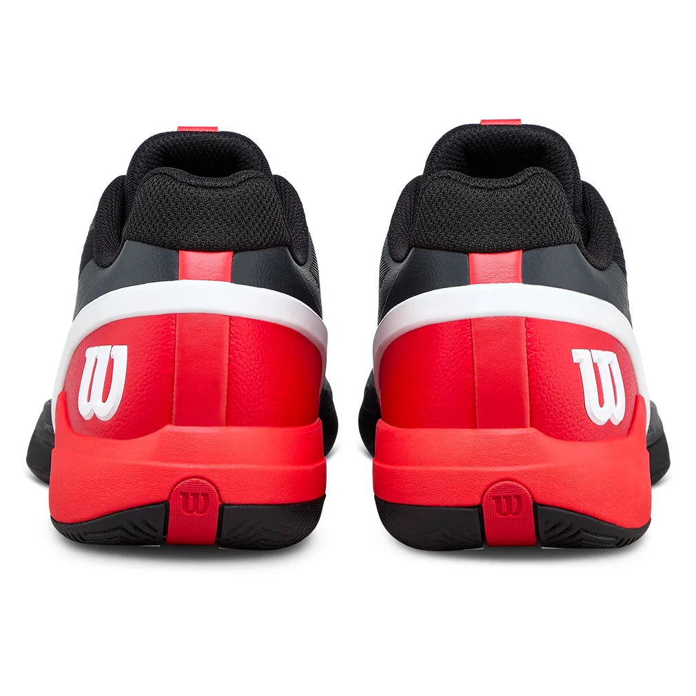 Men's Rush Pro 5 Tennis Shoes Black and Infrared