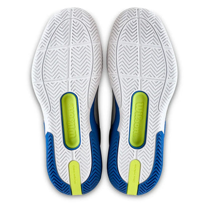 Men's Rush Pro 5 Tennis Shoes White and Deja Vu Blue