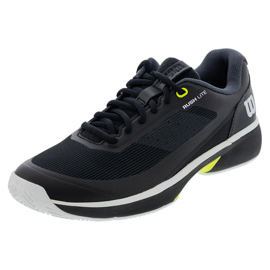 Men's Rush Lite 5 Tennis Shoes Black and White