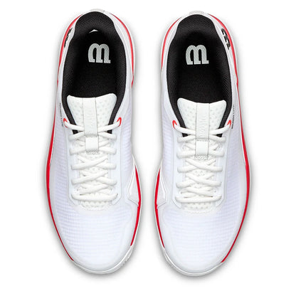 Men's Rush Lite 5 Clay Tennis Shoes White and Black