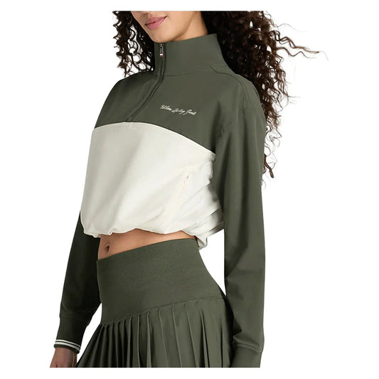 Women's Davenport Woven Tennis Pop Over Top Grape Leaf