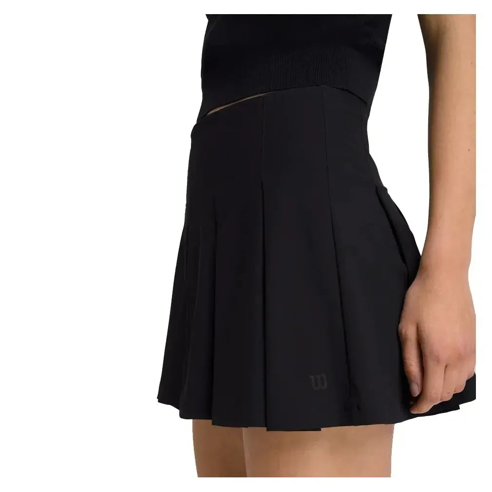 Women's Classic Pleated Mini Tennis Skort Black