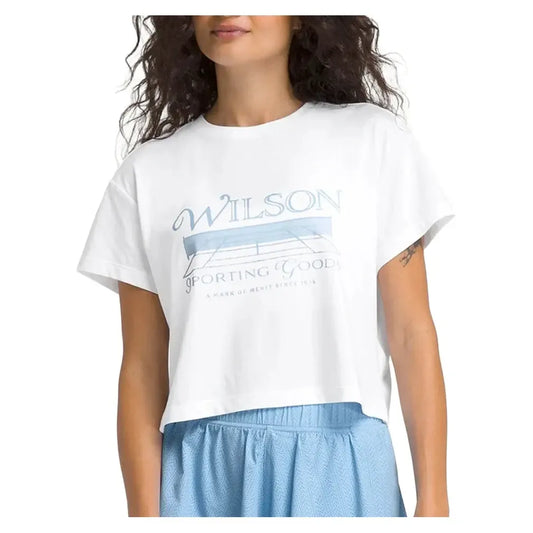 Women's Harper Crop Tennis Tee Bright White-Apparel-Wilson-WW00367531-WTAF25-Tennis Express