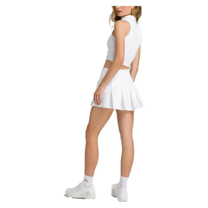 Women's Classic Pleated Mini Tennis Skort Bright White