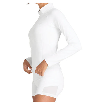 Women's Baseline Half-Zip Tennis Top Bright White