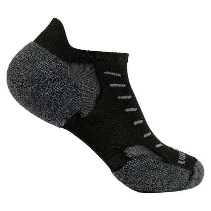 Experia Techfit Light Cushion No Show Tab Rocket Grip Socks Black Solid
