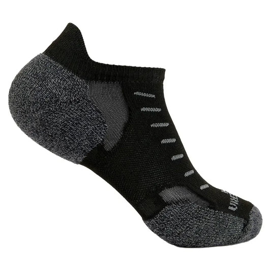 Experia Techfit Light Cushion No Show Tab Rocket Grip Socks Black Solid
