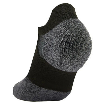 Experia Techfit Light Cushion No Show Tab Rocket Grip Socks Black Solid