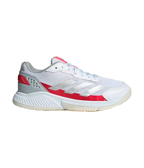 Padel Shoes Adidas Courtquick Padel Mujer Blanco/Rosa metalizado