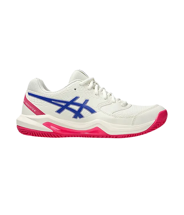 Padel Shoes Asics Gel-Dedicate 8 Clay Cream/Dark Cobalt Mujer 2025