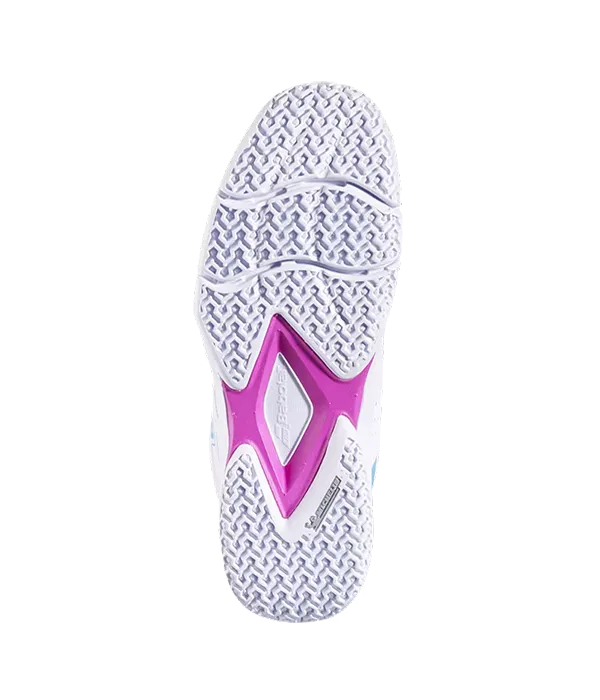 Padel Shoes Babolat Sensa Rise Mujer White/Rhodamine Red 2025