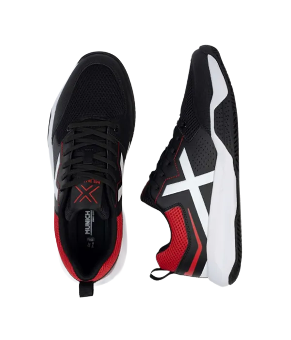 Padel Shoes Munich Focus 02 Negro/Rojo 2025
