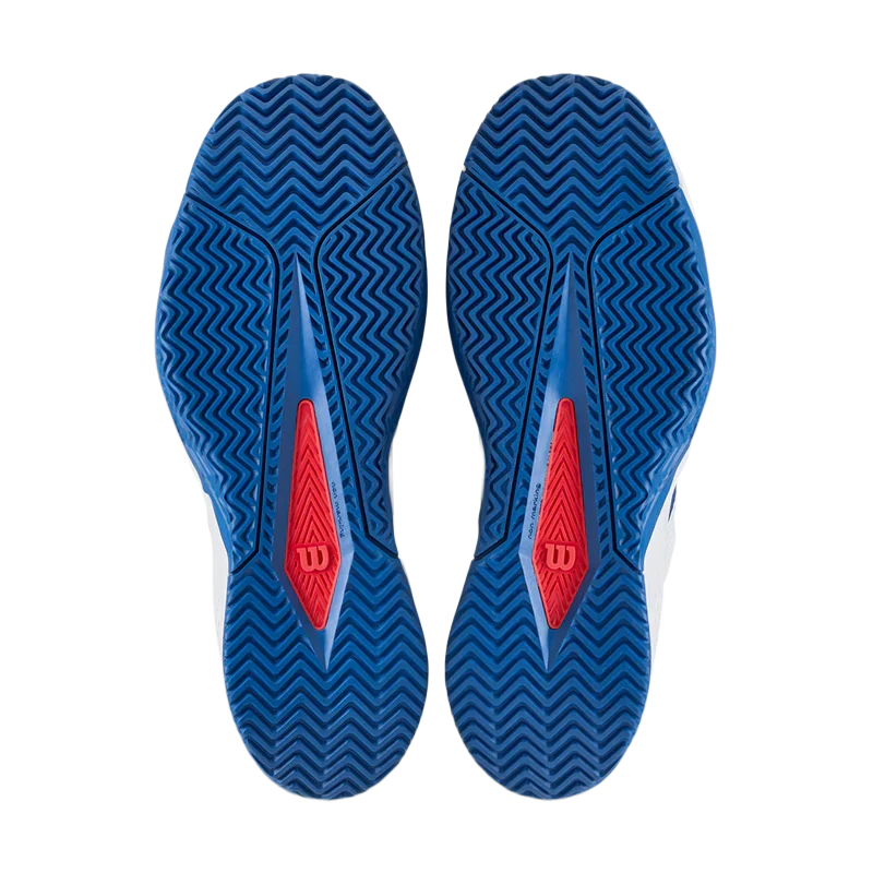 Padel Shoes Wilson Rush Pro Lite White/Deja Vu Blue /Wilson Red 2025