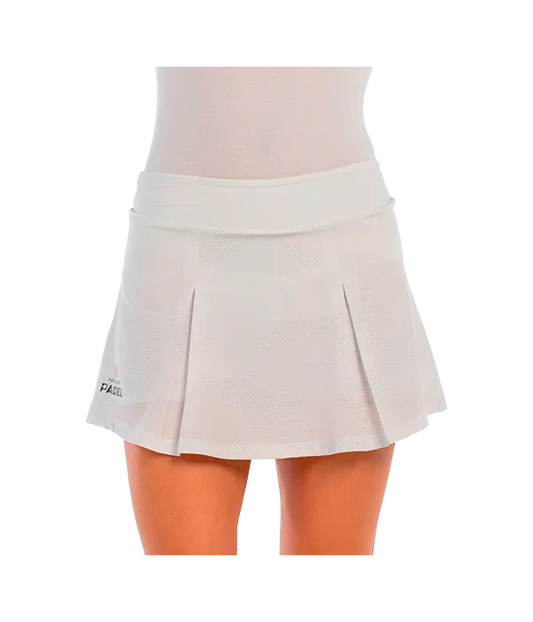 Falda Bullpadel Adoso White 2025 Premier Padel