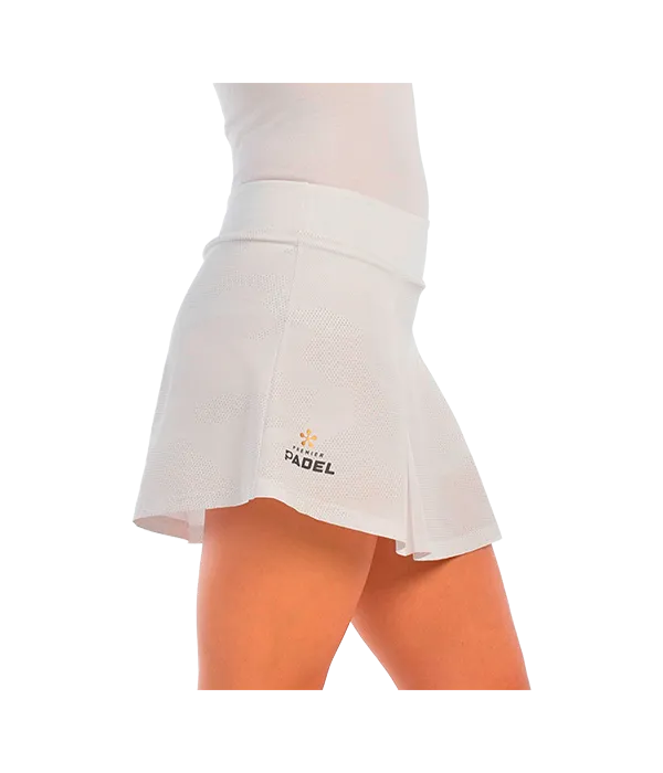 Falda Bullpadel Adoso White 2025 Premier Padel