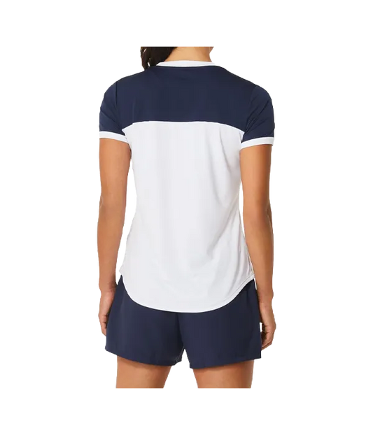 Camiseta Asics Court Mujer Blanca/Azul Marino