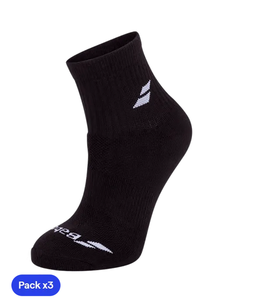 Socks Babolat Quarter Negro (pack x3)