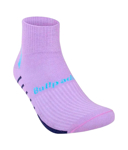 Socks Bullpadel BP2402 Mujer Blanco/Negro/Morado 2025 (Pack x3)