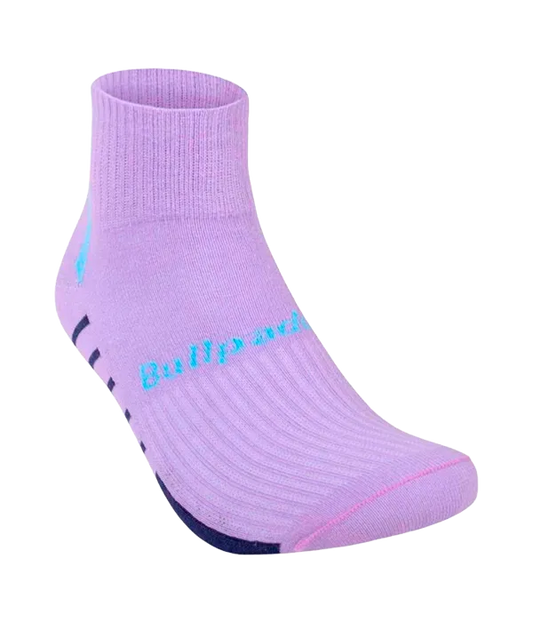 Socks Bullpadel BP2402 Mujer Blanco/Negro/Morado 2025 (Pack x3)