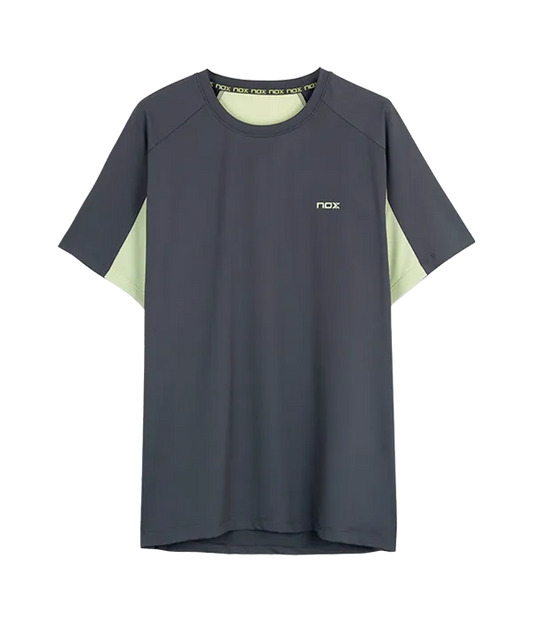 Camiseta NOX Pro Gris Oscuro/Verde