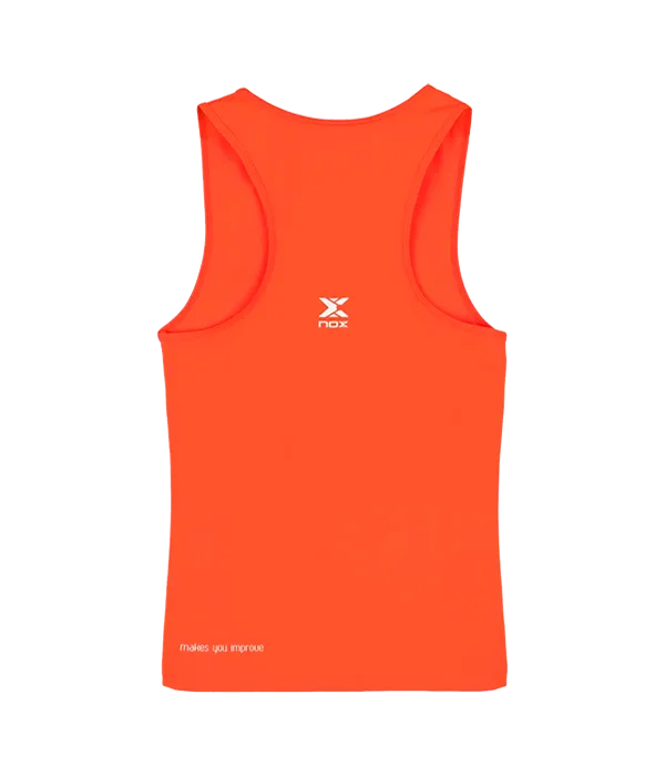 Camiseta Tirantes NOX Team Fit Mujer Rojo