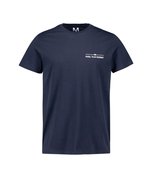 Camiseta Padel Team Gourmet algodón azul marino