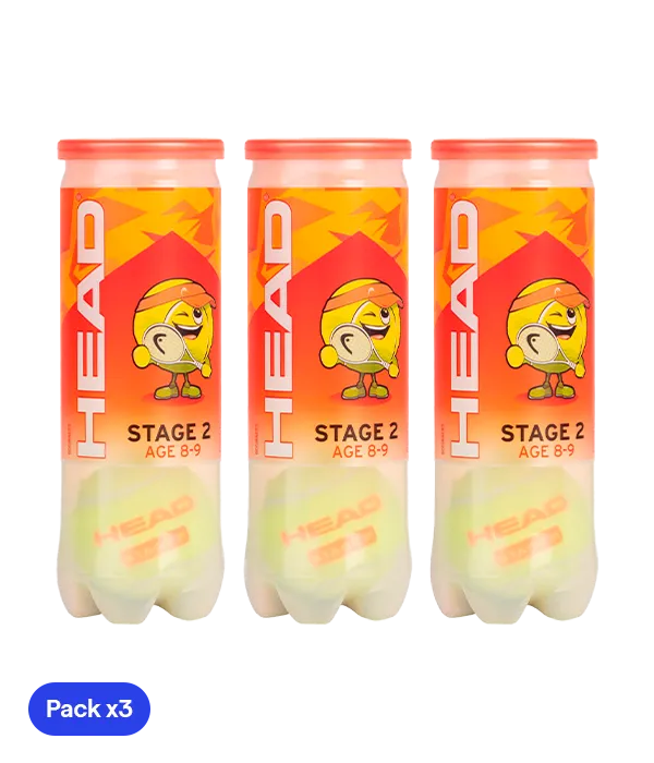Balls  HEAD Stage 2 (8/9 años) (Pack x3)