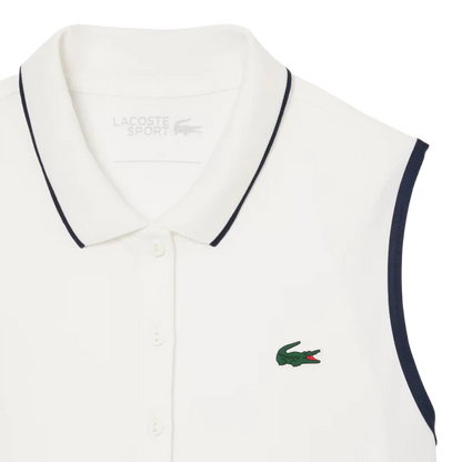 Vestido Lacoste Blanco/Azul Marino 2025