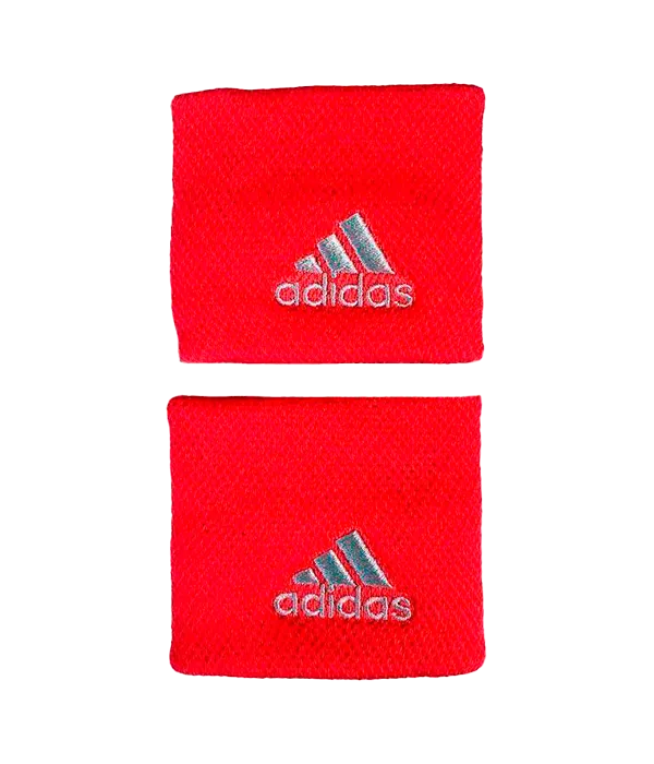 Wristband Adidas Cortas Rojo (Pack x2)