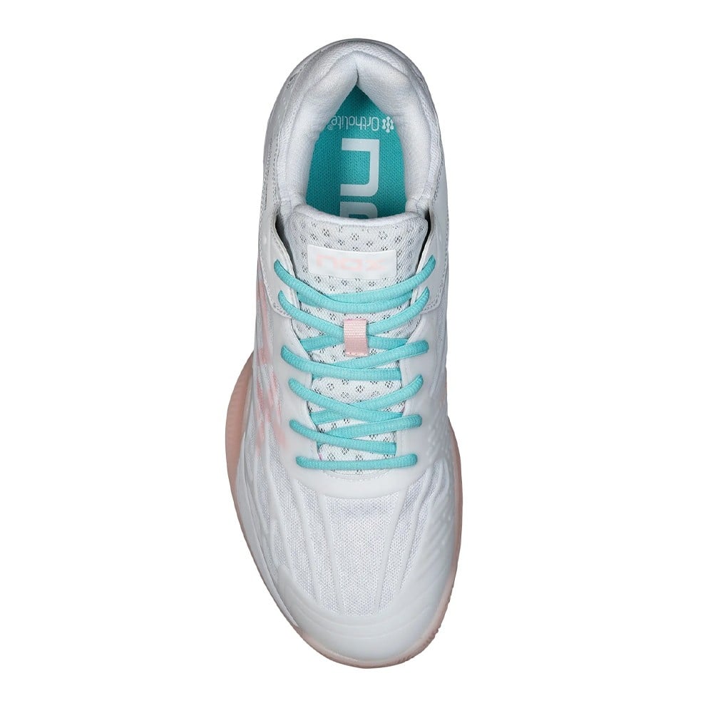 NOX AT10 LUX White/ Turquoise 2024 Padel Shoes Padel Shoes Nox