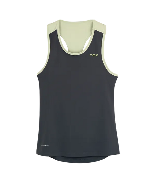 Camiseta Tirantes NOX Pro Mujer Gris/Verde