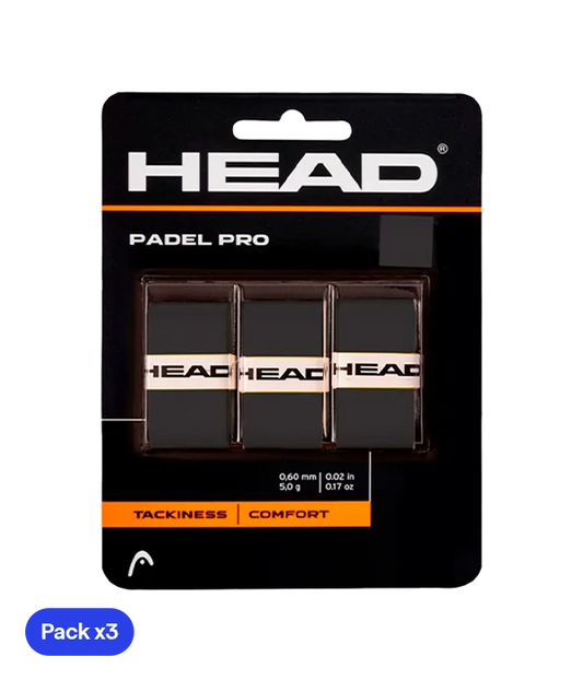 Overgrips HEAD Padel Pro Negro (Pack x3)