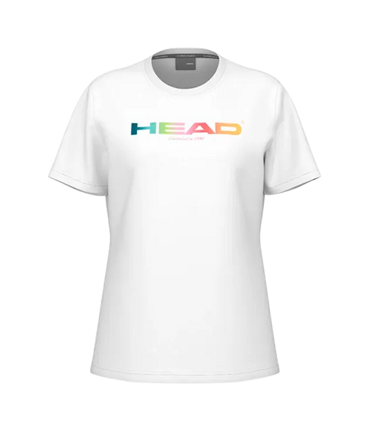 Camiseta Head Rainbow Mujer White 2025