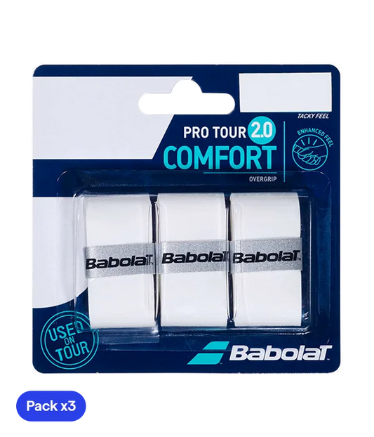 Overgrips Babolat Pro Tour 2.0 White (Pack x3)