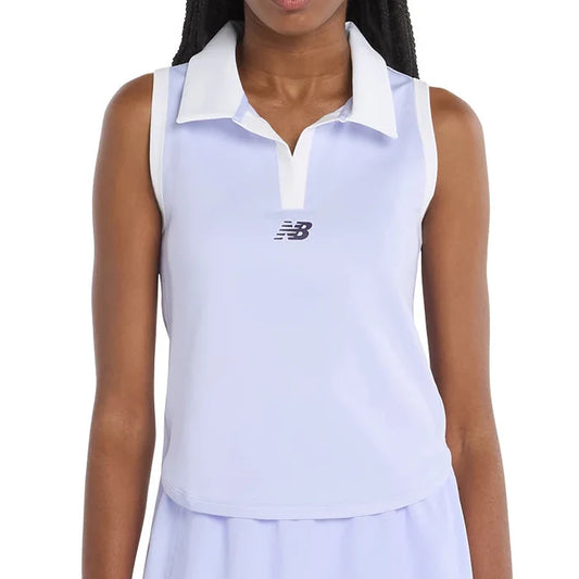 Women's Collared Tournament Tennis Tank Daybreak Purple